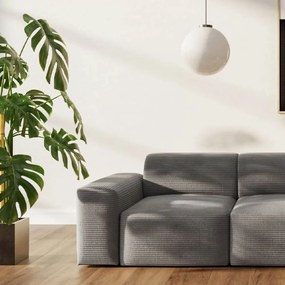 Szara sztruksowa sofa 285 cm Villet – Rodier