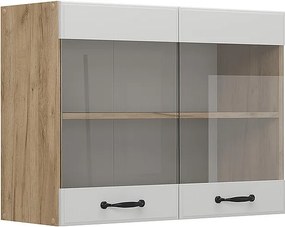Szklana szafka kuchenna biały domek wiejski 80x31x60 r-line