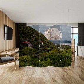 Parawan - Krajobraz z księżycem (210x170 cm)