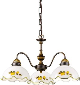 Kolarz 731.83.116 - Żyrandol na łańcuchu NONNA 3xE27/75W/230V cytryny