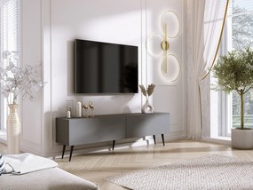 Szafka RTV: Antracyt, czarne nogi, 170 x 52 x 32 cm