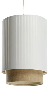 Lampa wisząca DUO LAMI LINE 25 biała/jutowa BPS KONCEPT