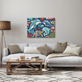 Obraz – Rysowane zwierzęta wodne (70x50 cm)