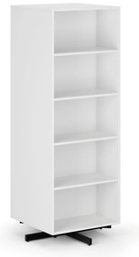 Półka obrotowa, 680×680×1932 mm, 2x 5 półek, biała