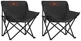 Krzesła kempingowe w kolorze czarnym G9-E23