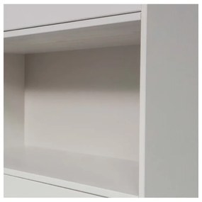 Jasnoszara szafka z litego drewna sosnowego 110x210 cm Finca – WOOOD