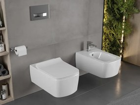 Mexen York miska wc Rimless z deską wolnoopadającą slim, duroplast, biała połysk - 30114000