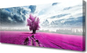 Obraz canvas Drzewo na Horyzoncie Łąki