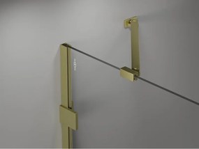 Mexen Lunar-F drzwi prysznicowe składane lewe 125 cm, transparent, złote szczotkowane - 836S-125-050-55-00-L