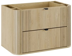 Szafka pod umywalkę nablatową OVALIA CREMONA 2S 80cm dąb cremona z blatem COMAD