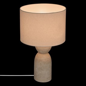 Lampa stołowa z trawertynową podstawą ERIN, Ø 28 x 47,5 cm