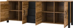 Komoda OLIVIERO 220 cm do Salonu Sypialni Odcienie brązu