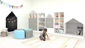 Zestaw mebli do sali przedszkolnej Blox Colours 3, fronty jasnoszare