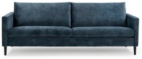 Ciemnoniebieska sofa z aksamitnym obiciem Scandic Adagio, szer. 220 cm