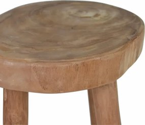 Stołek z litego teaku Divero, ręcznie wykonany, uniwersalny