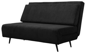 Antracytowa sztruksowa rozkładana sofa 140 cm Mallory – Støraa