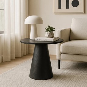 Stolik Kawowy CASSANDER 60 cm Czarny Nowoczesny Loft