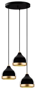 Żyrandol na lince YILDO 3xE27/40W/230V czarny/złoty