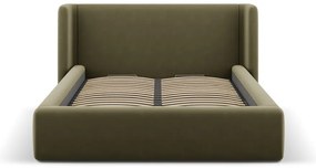 Zielone tapicerowane łóżko dwuosobowe ze schowkiem ze stelażem 160x200 cm Jason – Windsor &amp; Co Sofas
