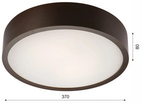 Ciemnobrązowa lampa sufitowa z szklanym kloszem ø 37 cm Eveline – LAMKUR