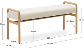 Kremowo-naturalna ławka Macaret – Kave Home