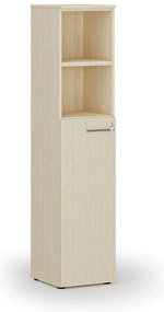 Szafa biurowa kombinowana PRIMO WOOD, drzwi na 3 poziomach, 400 x 420 x 1781 mm, brzoza