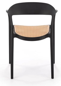 K530 krzesło czarne, nowoczesne, skandynawskie, polipropylen, ergonomiczne