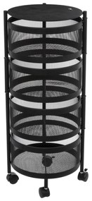 Wózek kuchenny obrotowy, 4 poziomy