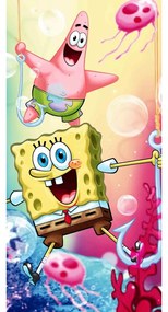 Bawełniany ręcznik dziecięcy 70x140 cm Sponge Bob – Jerry Fabrics