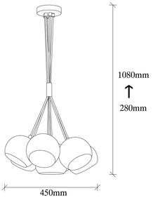 Czarna lampa wisząca Opviq lights Sivani