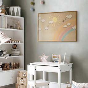 Plakat Tęczowy dzień 60x40 cm z ramą złotą bez marginesu ARTGEIST B
