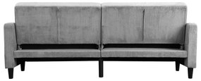 Jasnoszara sztruksowa rozkładana sofa 82 cm Hartford – Støraa