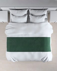 Narzuta hotelowa bieżnik Velvet 60x200cm kolor zielony tkanina połyskliwa, welwetowa