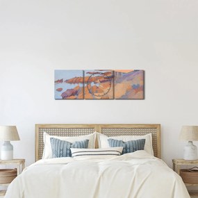 Obraz - Henri Edmond Cross, Calanque des Antibois, reprodukcje (z zegarem) (90x30 cm)