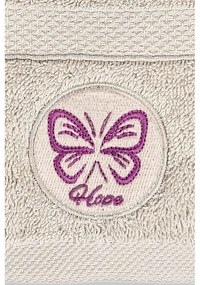 Beżowy bawełniany ręcznik kąpielowy frotte 70x140 cm Hope – Foutastic
