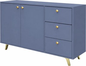 Komoda GALIO 140 cm do Salonu Sypialni Odcienie niebieskiego