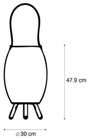 Zewnetrzna Lampa podłogowa biała 40,5 cm z LED i głośnikiem, ściemnialna RGBW IP44 z pilotem - Apolo Nowoczesny Oswietlenie zewnetrzne