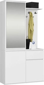 Biała garderoba z lustrem F9-D08