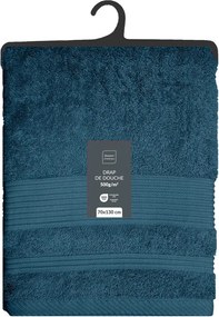 Ciemnoniebieski bawełniany ręcznik kąpielowy frotte 70x130 cm Tendresse – douceur d'intérieur