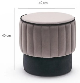 Stołek Rose Pouf Grey