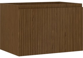 Mexen Rivel szafka łazienkowa podumywalkowa 70 cm, 1 szuflada, ryflowana , orzech - 91A20-07047-1-BF86
