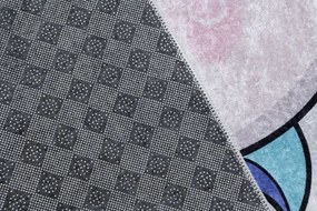 Prostokątny dywan dziecięcy z tęczowym jednorożcem Z0-M33