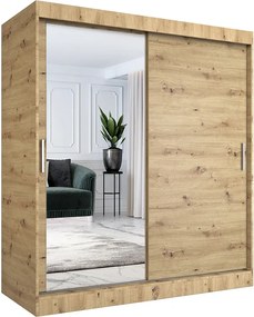 Szafa Przesuwna Dąb Artisan 180 Cm S7-W12
