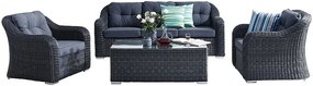 Zestaw rattanowy CORDOBA (antracyt)