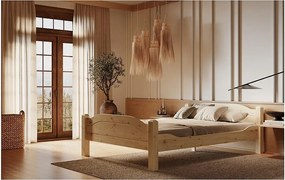 Łóżko 2,12x1,5x0,68 m lakierowana sosna LIVA 140