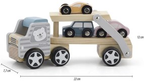 Viga polarb drewniana laweta z samochodzikami montessori