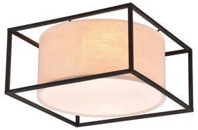 Beżowo-czarna lampa sufitowa 30x30 cm Ross – Trio