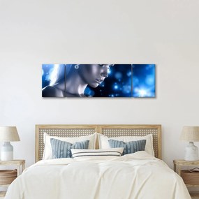 Obraz kobiety w niebieskim blasku (170x50 cm)