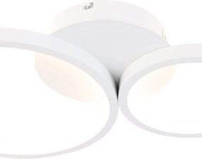 Biała lampa sufitowa z wbudowanymi diodami LED, 3-stopniowy ściemniacz, 4-punktowa - Lupolo