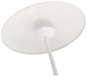 Biała lampa stołowa LED z metalowym kloszem (wysokość 41 cm) Lund – Candellux Lighting